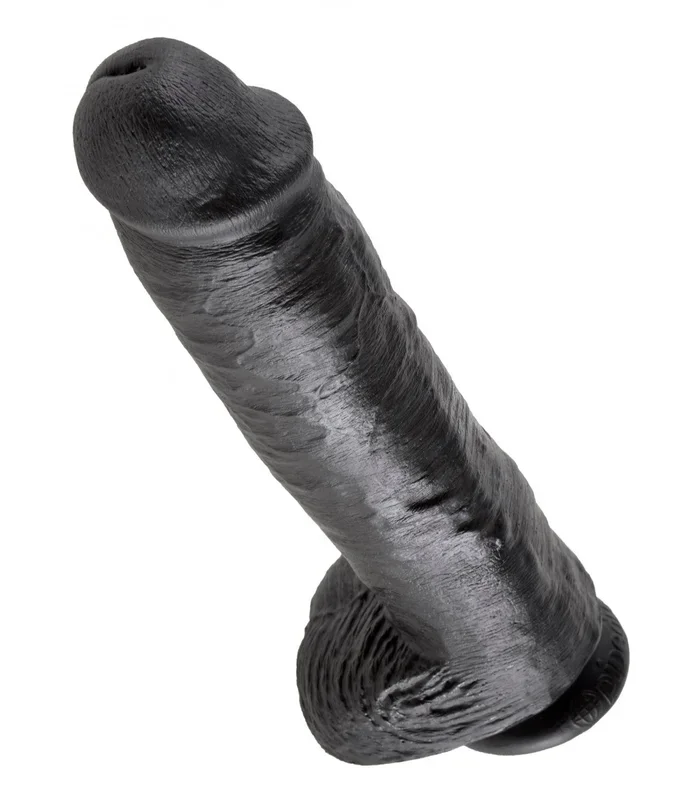 11″ COCK WITH BALLS BLACK
