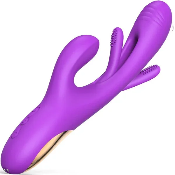 3IN1 Flapping Rabbit Vibrator Purple