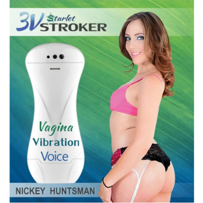 3v Talking and Vibrating Starlet Stroker Nickey Huntsman