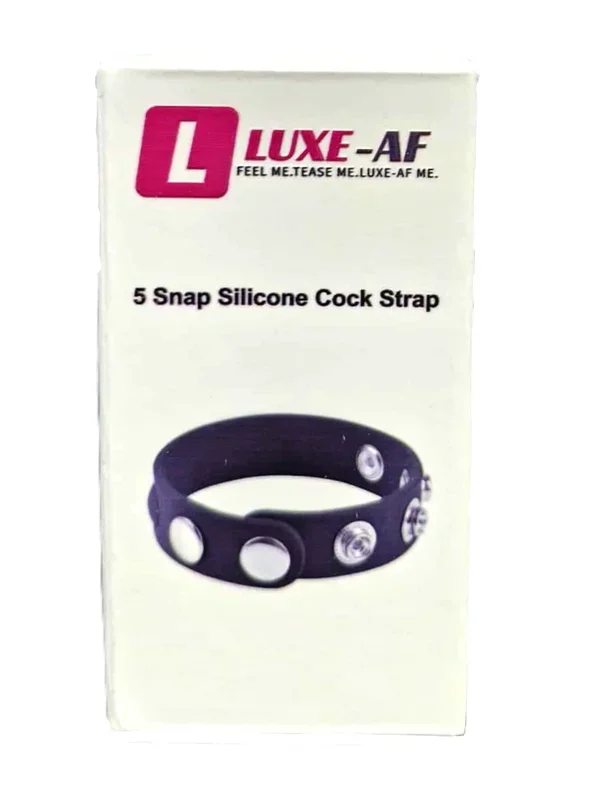 5 Snap Silicone Cock Strap