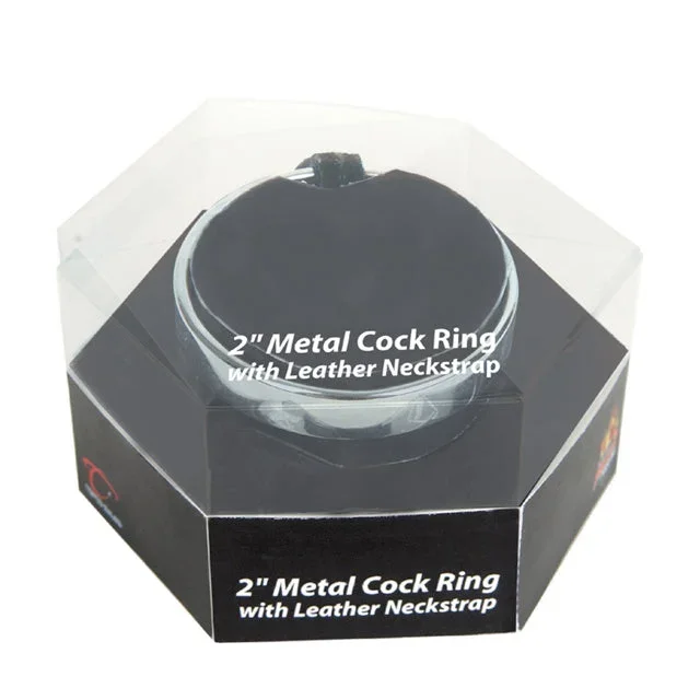 ‘–Metal Cock/Ball W/Leaher Neck Strp