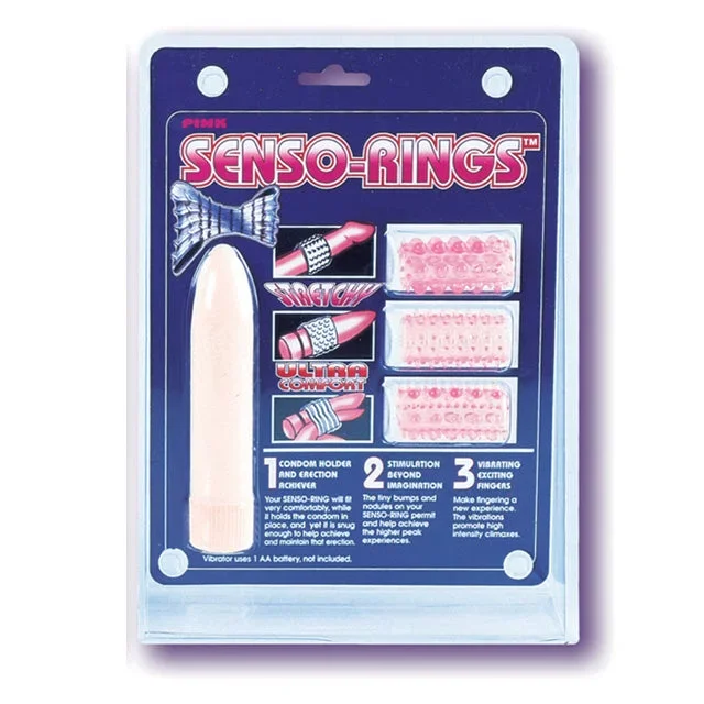 ‘++Senso Rings With Vibrator: Pink