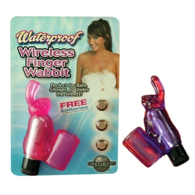 ‘++Silicone Finger Rabbit W/ Batt Pin