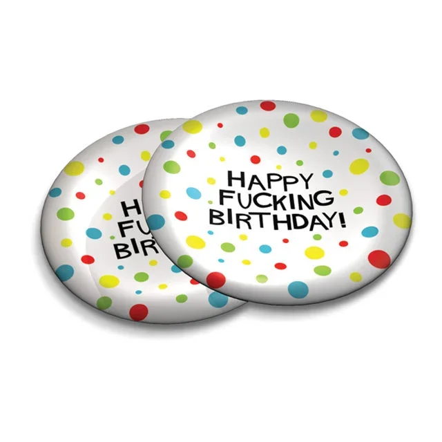 ‘++X-Rated Birthday Plates (8-7in.)