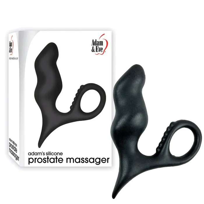 A&E Adams Silicone Prostate Massager Black