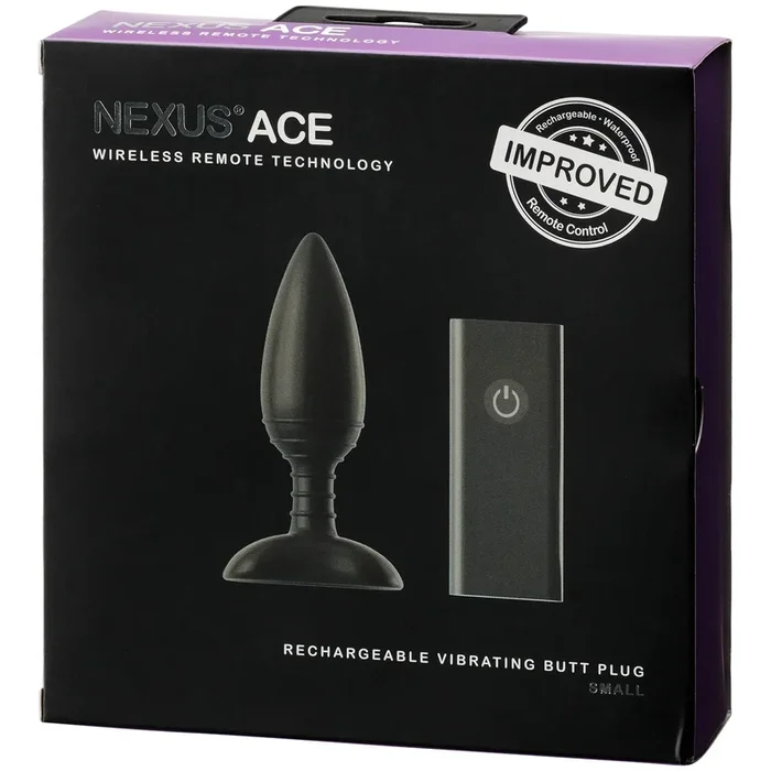 Ace Remote Control Rechargeable Vibrating Butt Plug – Small