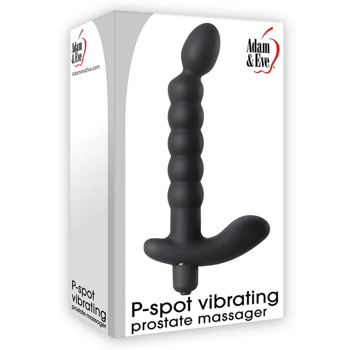 Adam & Eve P-Spot Vibrating Silicone Prostate Massager Black