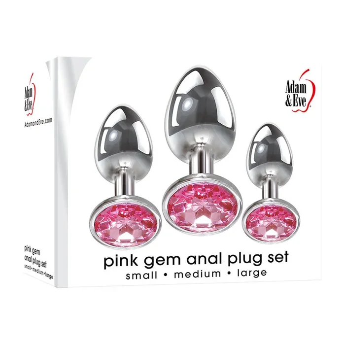 Adam & Eve Pink Gem Anal Plug Set