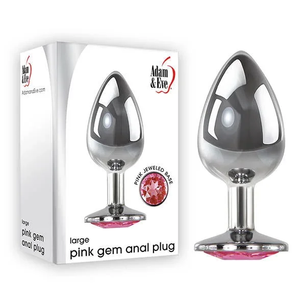 Adam & Eve Pink Gem Metal Anal Plug – Large