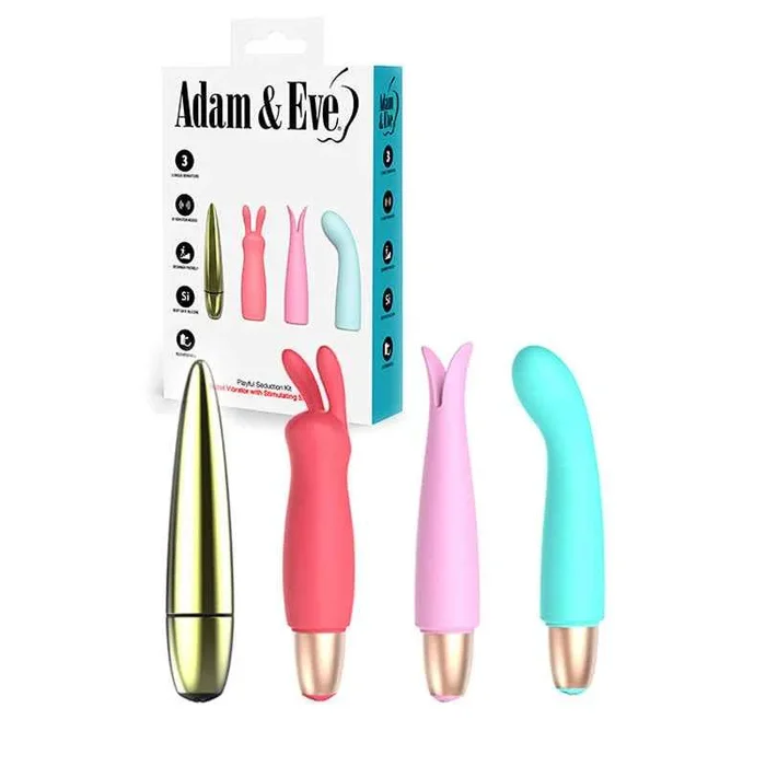 Adam & Eve PLAYFUL SEDUCTION KIT with Interchangeable Sleeves – Multi-Coloured