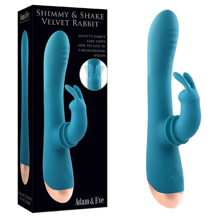 Adam & Eve SHIMMY & SHAKE VELVET RABBIT – Blue
