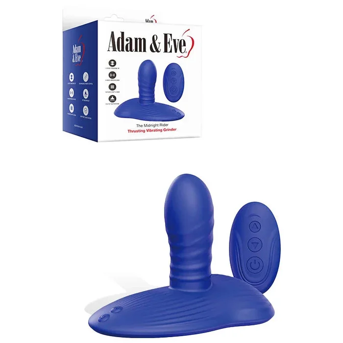 Adam & Eve THE MIDNGHT RIDER – USB Rechargeable Thrusting Vibrating Grinder with Remote Control