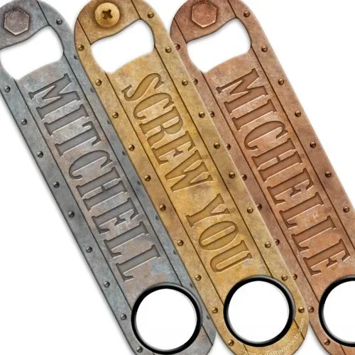 ADD YOUR NAME Speed Bottle Opener – Screw & Bolt – Different Color Options