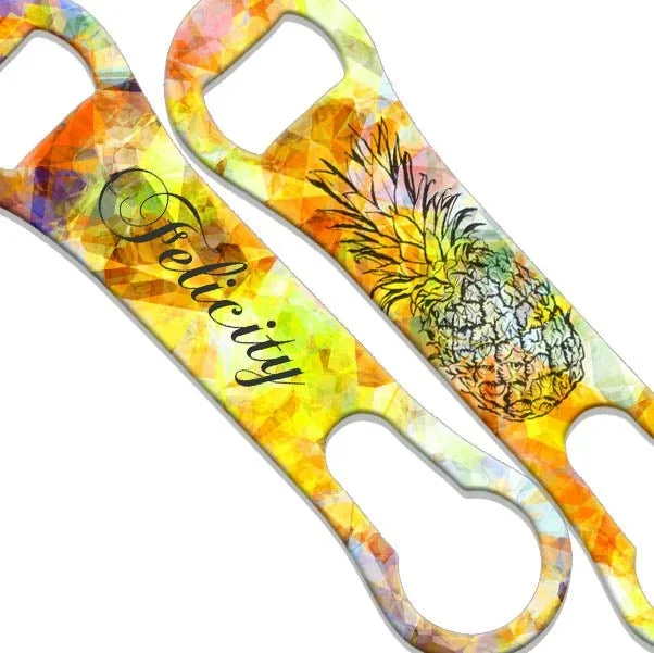 ADD YOUR NAME V-Rod® Bottle Opener – Tribal Pineapple