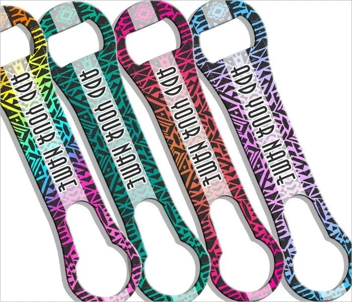 ADD YOUR NAME V-Rod® Bottle Opener – Boho Aztec