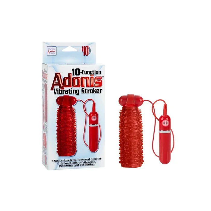 Adonis Vibrating Stroker – Red 10-Function
