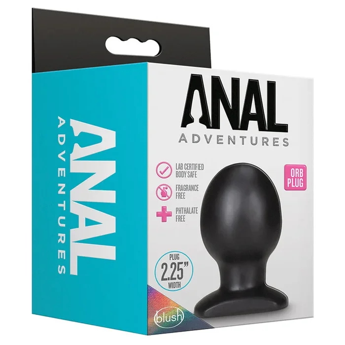 Anal Adventures Orb Black 3.75-Inch Anal Plug