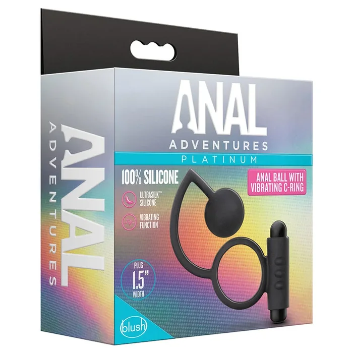 Anal Adventures Platinum Ball Black 9.75-Inch Anal Plug