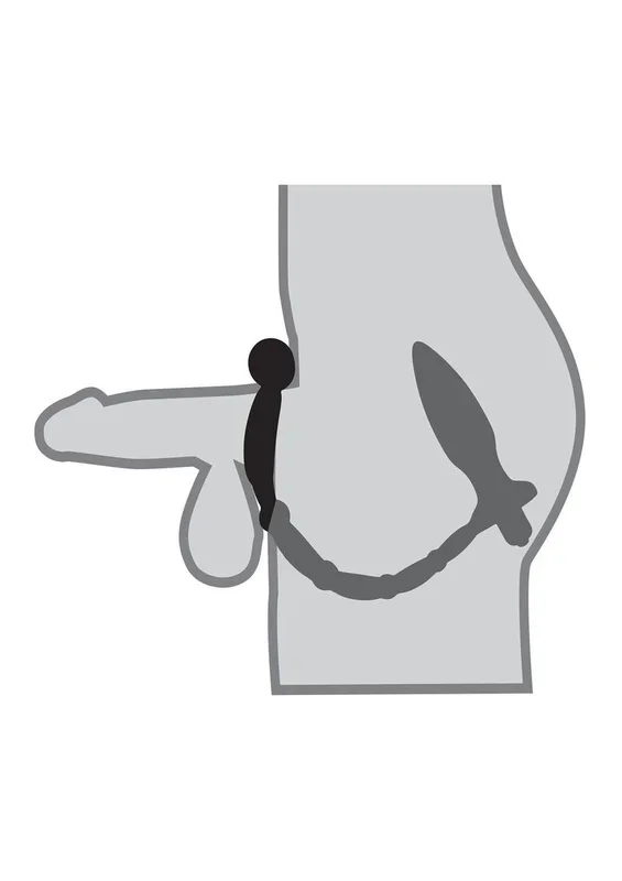 Anal Fantasy Collection Silicone Ass Kicker Plug with Cock Ring Waterproof