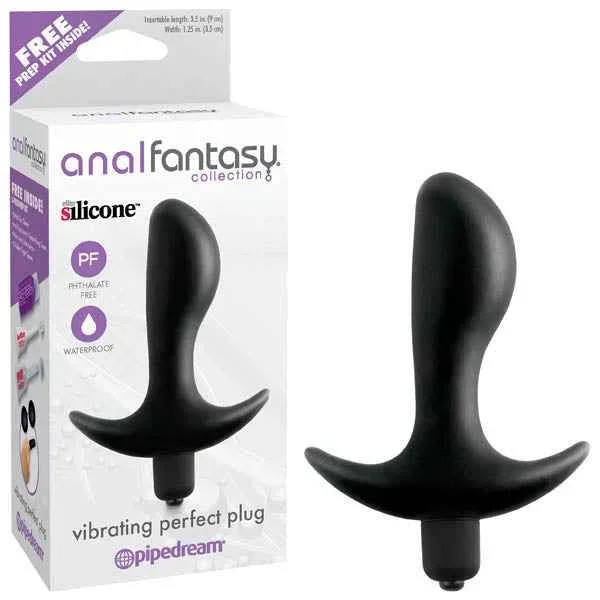 Anal Fantasy Collection Vibrating Perfect Plug – Black