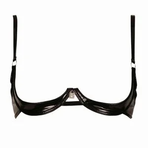 Annabelle Quarter Cup Bra in Shiny Vinyl by Patrice Catanzaro