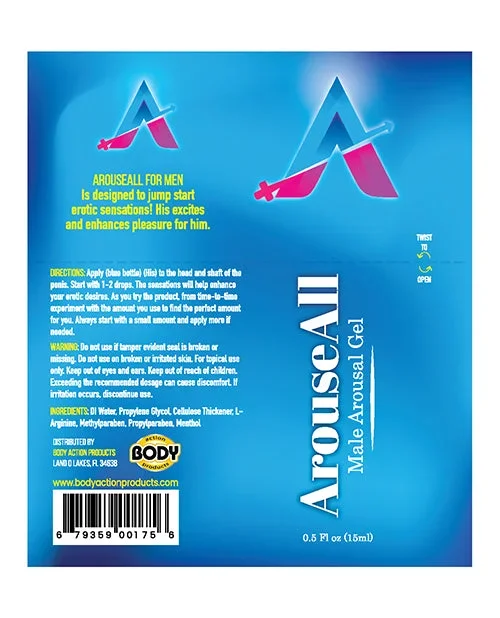 ArouseAll Male Stimulating Gel – .5 oz Bottle