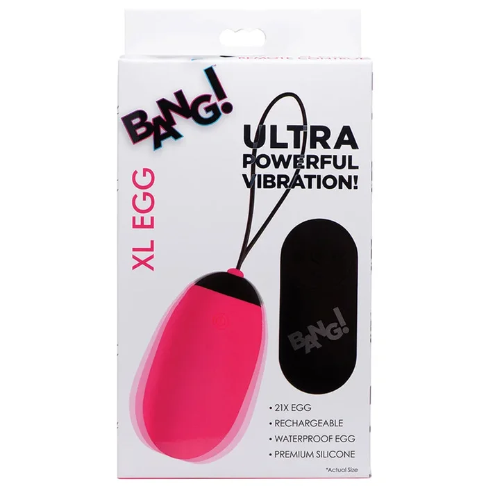 Bang! 21X XL Silicone Vibrating Egg – Pink