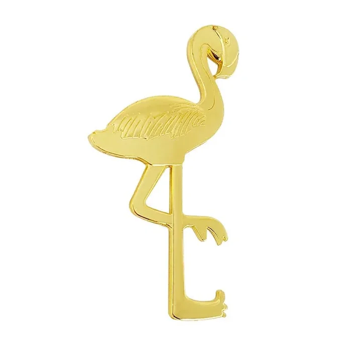 BarConic® Flamingo Zinc Alloy Bottle Opener – Gold Plated