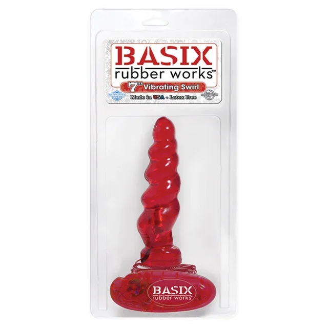 Basix 7in. Vibrating Swirl (Red)