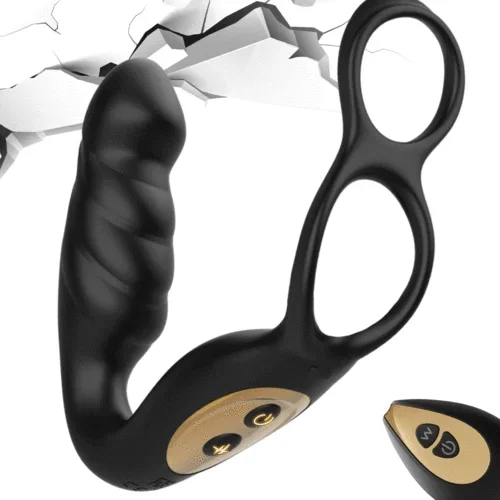 Bestvibe 7 Pulsing & 12 Vibrating Prostate Massager with Dual Cock Ring