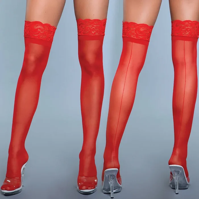 BeWicked Keep A Secret Thigh Highs – Red O/S