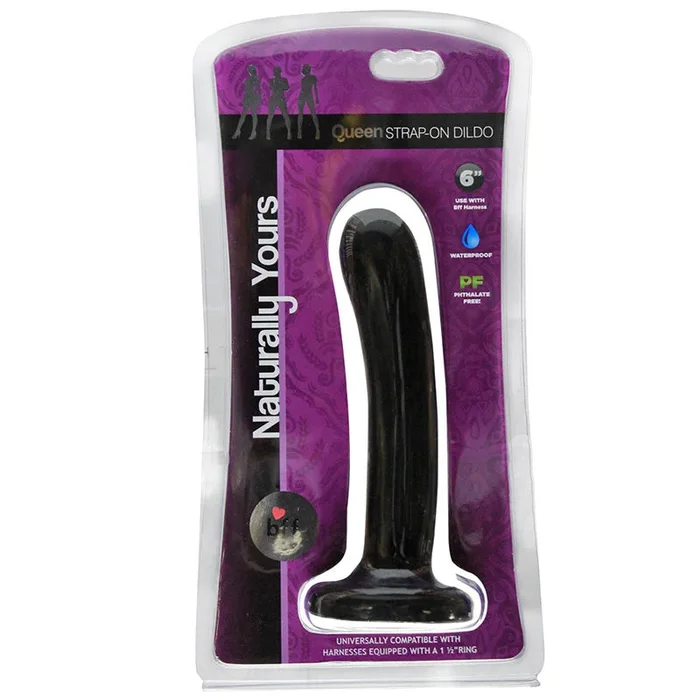 BFF Naturally Yours Queen Strap-On Black 6in.