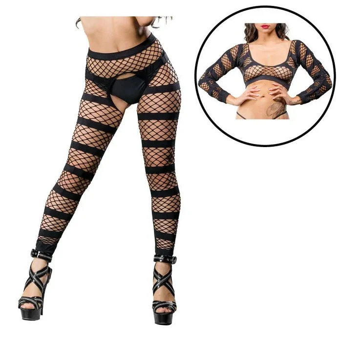 Black Stripes Crotchless Legging Packaging Box