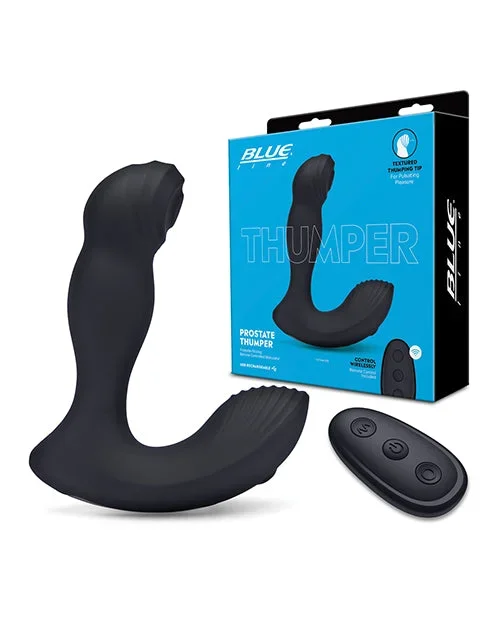 Blue Line Vibrating Prostate Thumper w/Remote – Black