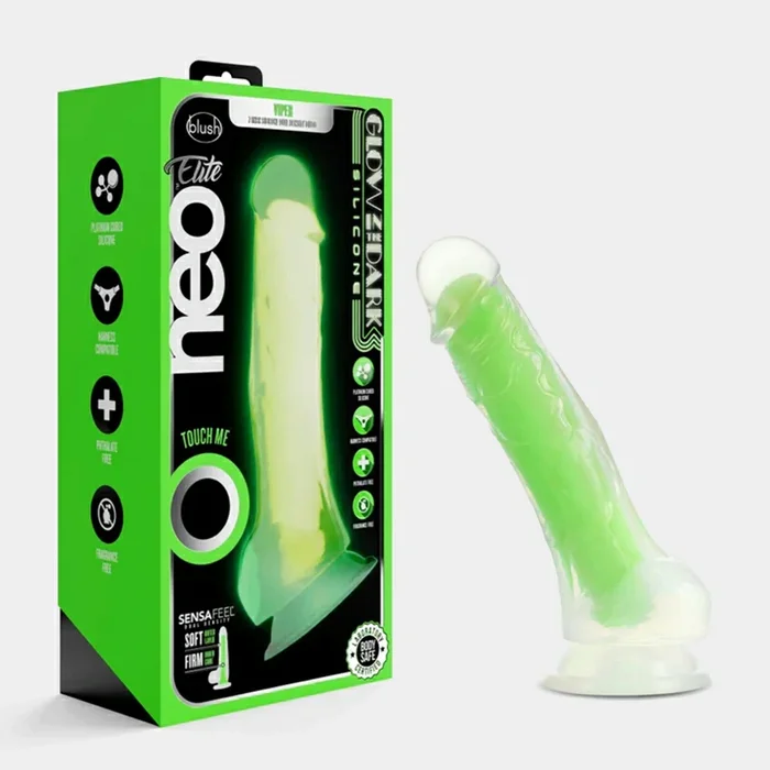 Blush Neo – Green Glow in the Dark Dildo 7.5 Inch