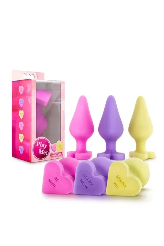 Blush Novelties – Play with Me – Naughty Candy Heart Butt Plug – Assorted Colors