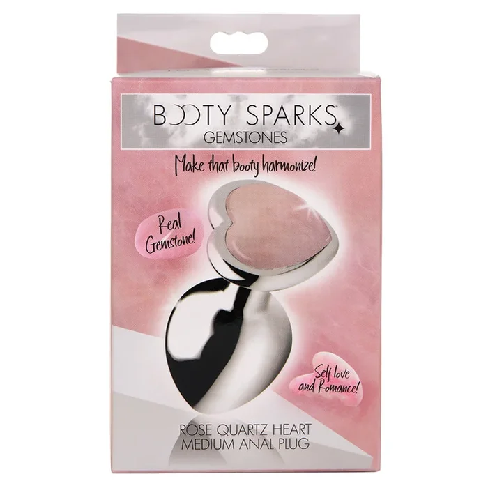 Booty Sparks Gemstones Rose Quartz Heart Medium