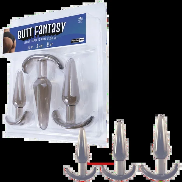 Butt Fantasy – Triple Tapered Anal Plug Set – Multiple Colours