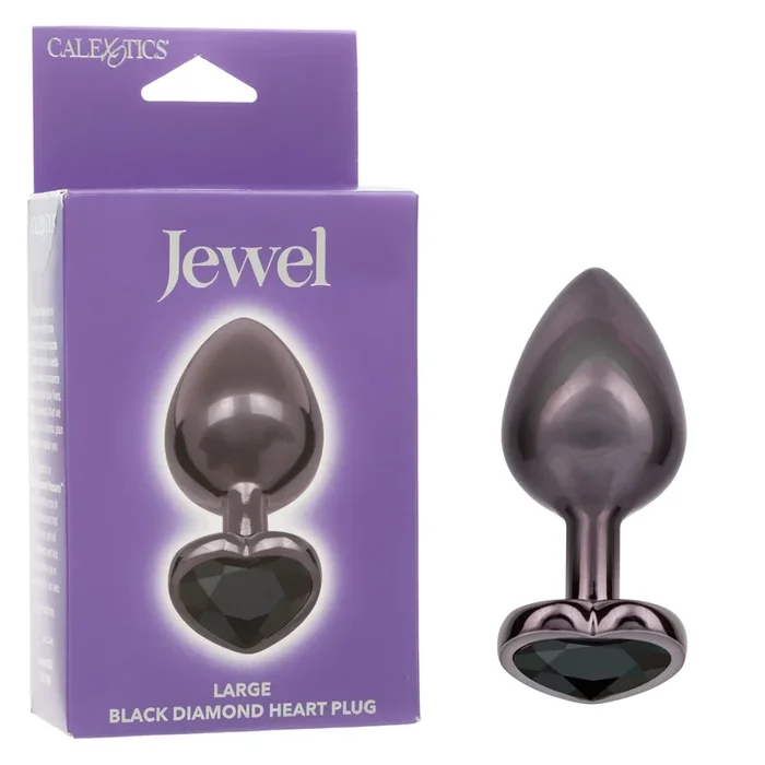 Calexotics Jewel Large Black Diamond Heart Plug