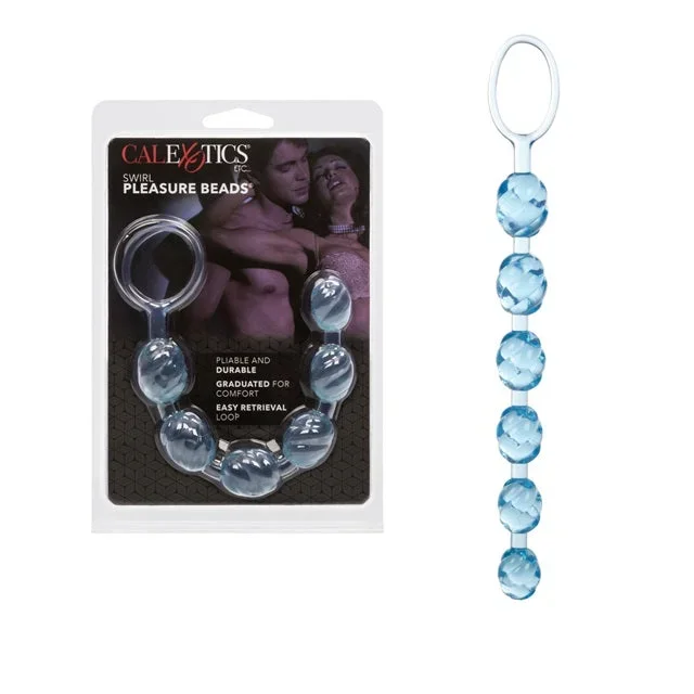 CalExotics Swirl Pleasure Beads – Blue