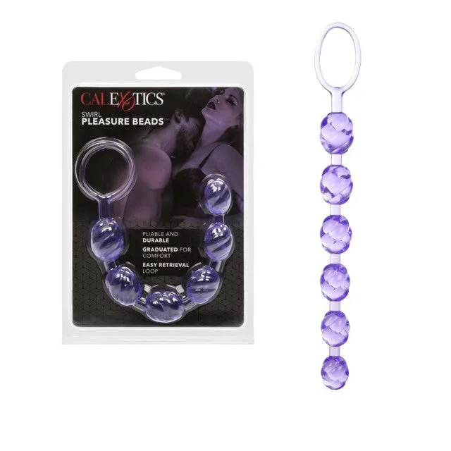 CalExotics Swirl Pleasure Beads – Purple