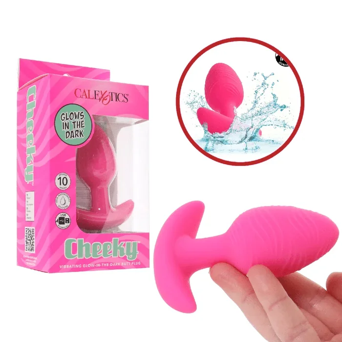 Cheeky Vibrating Giow-In-The-Dark Butt Plug Rechargeable Anal Vibrator