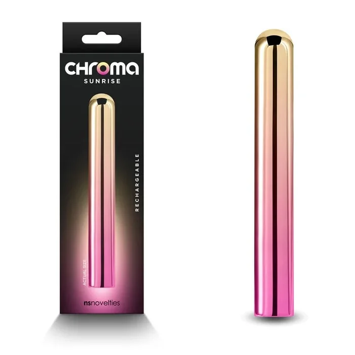 Chroma Sunrise Large – Metallic Pink/Gold Rechargeable Vibrator
