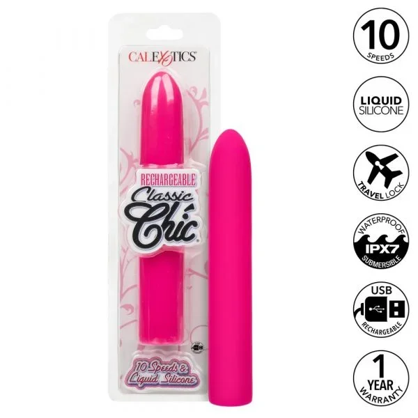 Classic Chic Standard Rechargeable Vibrator 7″ by Cal Exotics