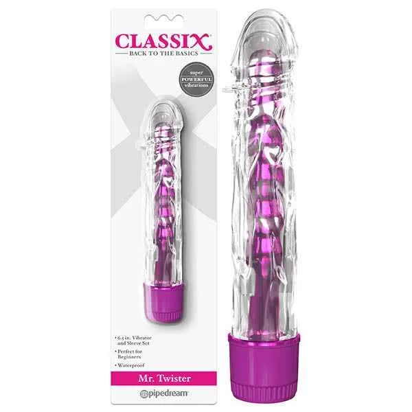 Classix Mr Twister Vibrator – Pink/Clear