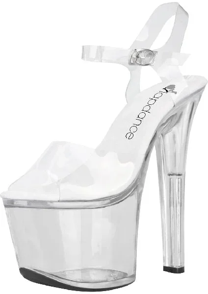 Clear Platform Sandal With Quick Release Strap 7″ Heel – Size 8