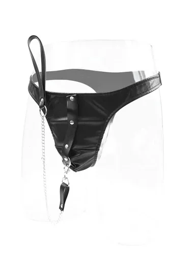 Cock Slave G-String with Leash