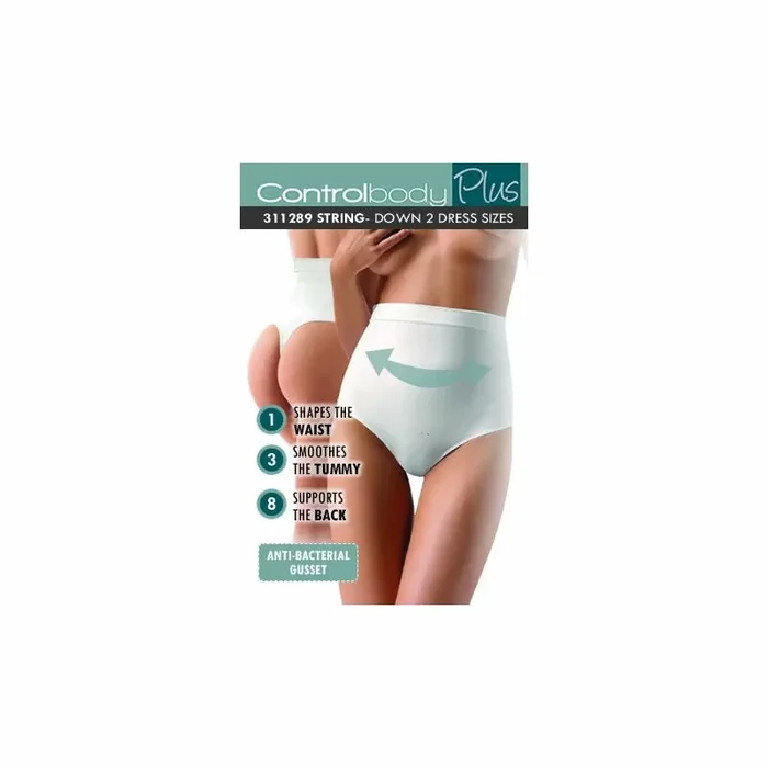 Control Body 311289 High Waist Shaping Thong Nero