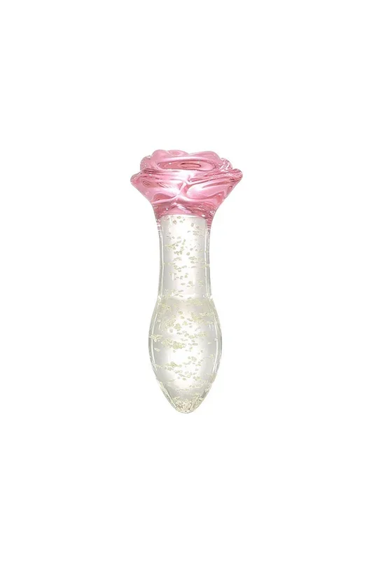 Cousins Group – Intimately GG – GG Glass Rose Anal Plug – Glow in the Dark/Pink
