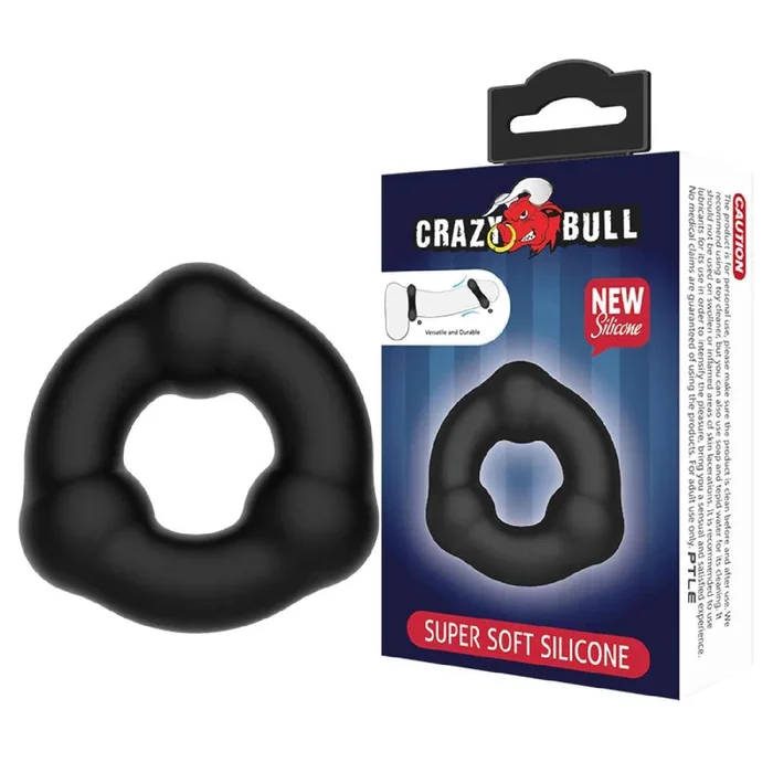 CRAZY BULL Beaded Cock Ring – Black
